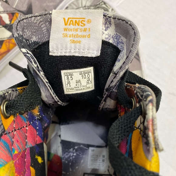 Van Off the Wall Abstract Sk8HI Multi Colour Unisex Sneakers Size 8.5 - Picture 4 of 11